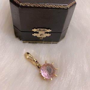 Juicy Couture Gold Pink Crown Charm